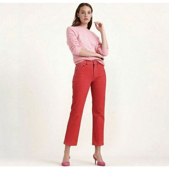 LUCKY BRAND SWEET N CROP JEANS IN RED SIZE 12/31 - Picture 1 of 7
